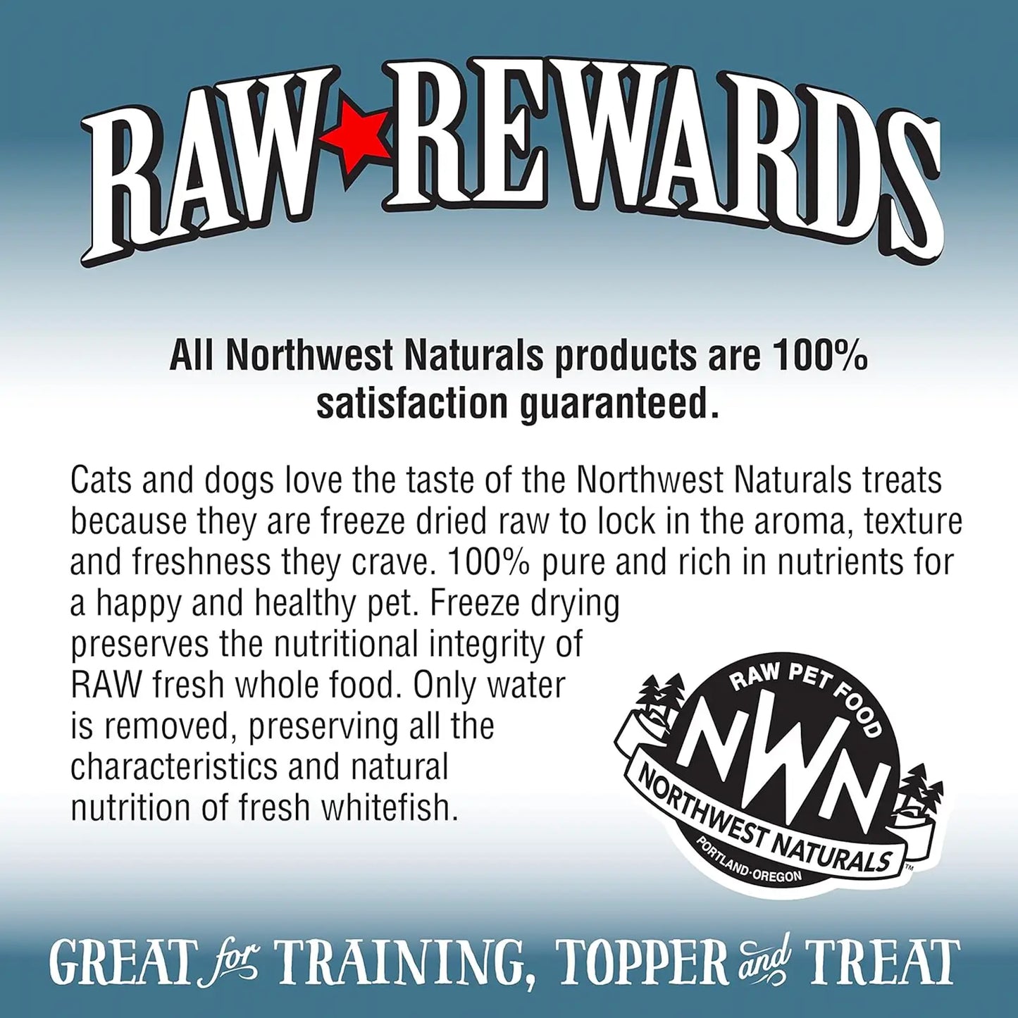 Northwest Naturals Raw Rewards Freeze Dried Treats For Dogs And Cats - WhiteFish 85g