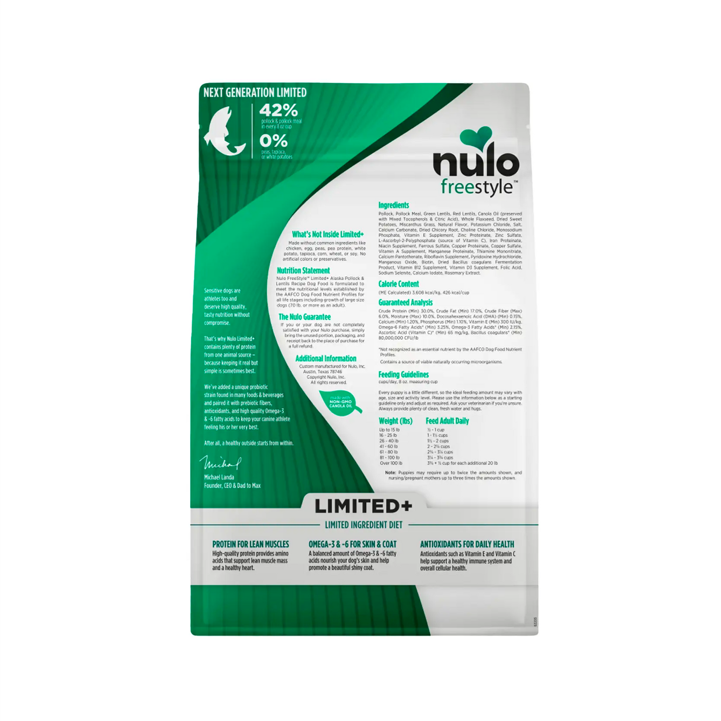 Nulo Freestyle Grain-Free Dog Food - Limited+ Alaska Pollock Recipe