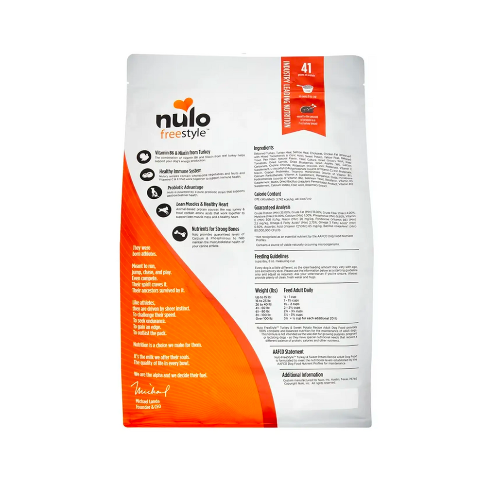 Nulo Freestyle Grain-Free Dog Food - Turkey & Sweet Potato Recipe