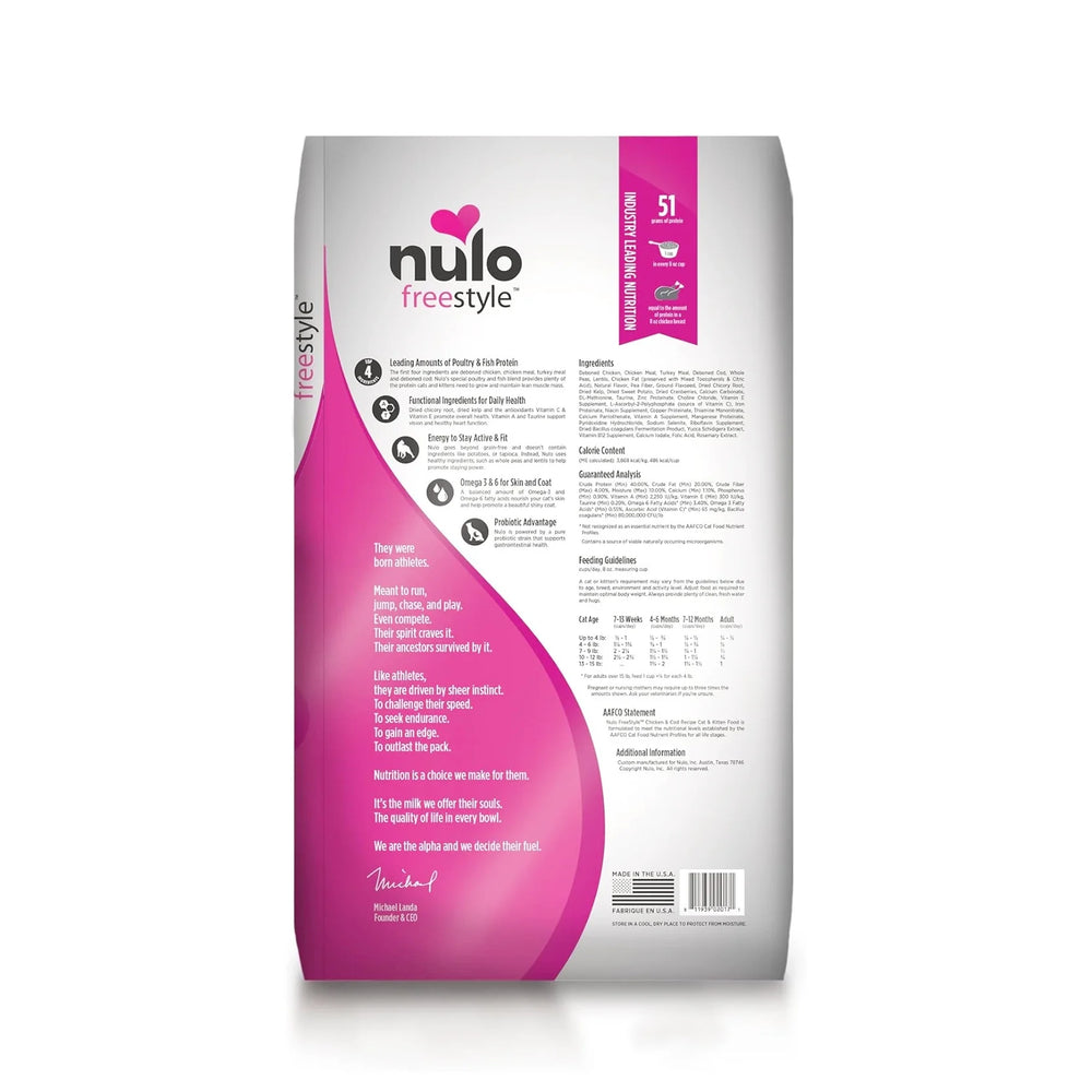 Nulo Freestyle Grain Free Cat Food For Kittens & Adults - Chicken & Cod Recipe
