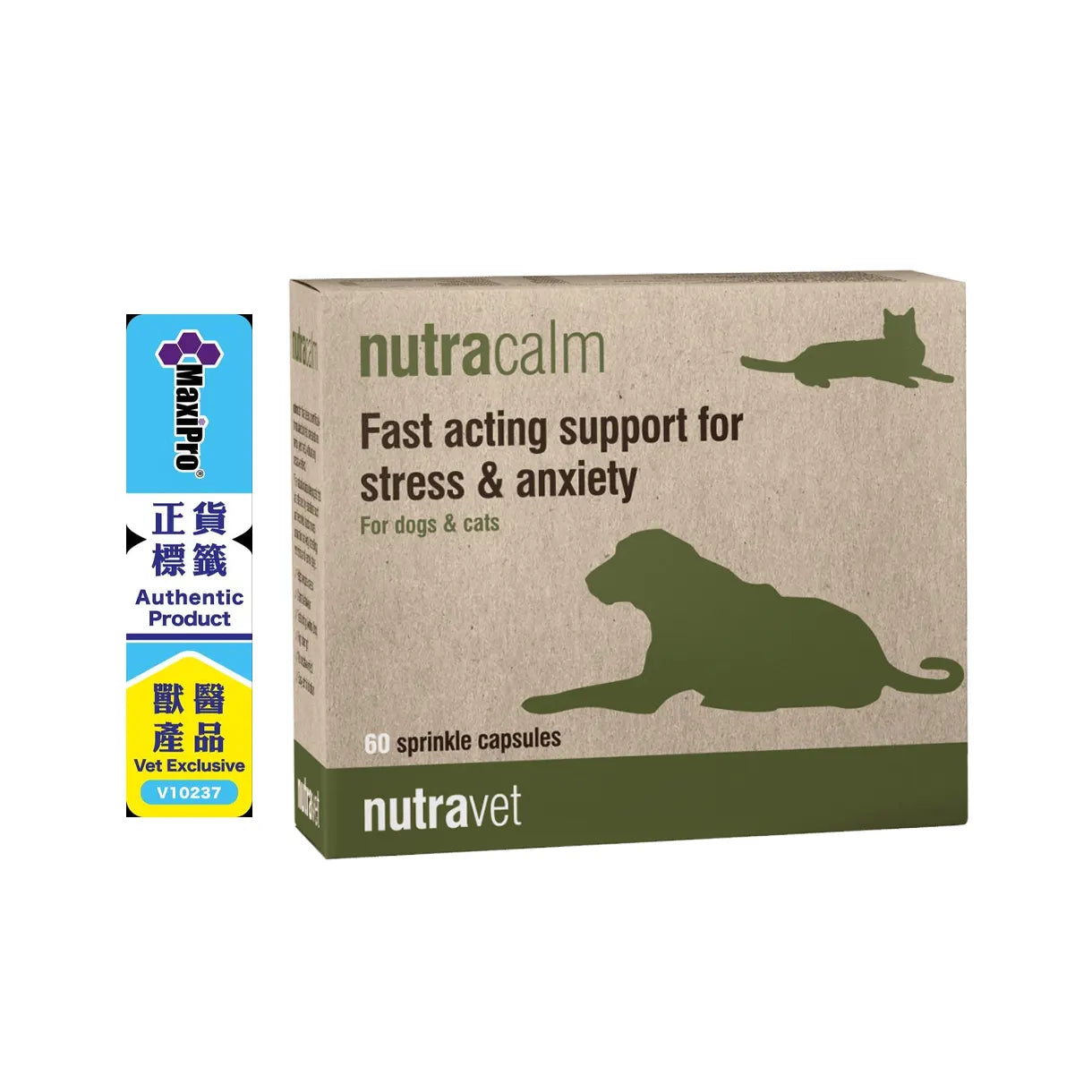 Nutravet | Nutracalm Stress & Anxiety Care For Pets 60 caps