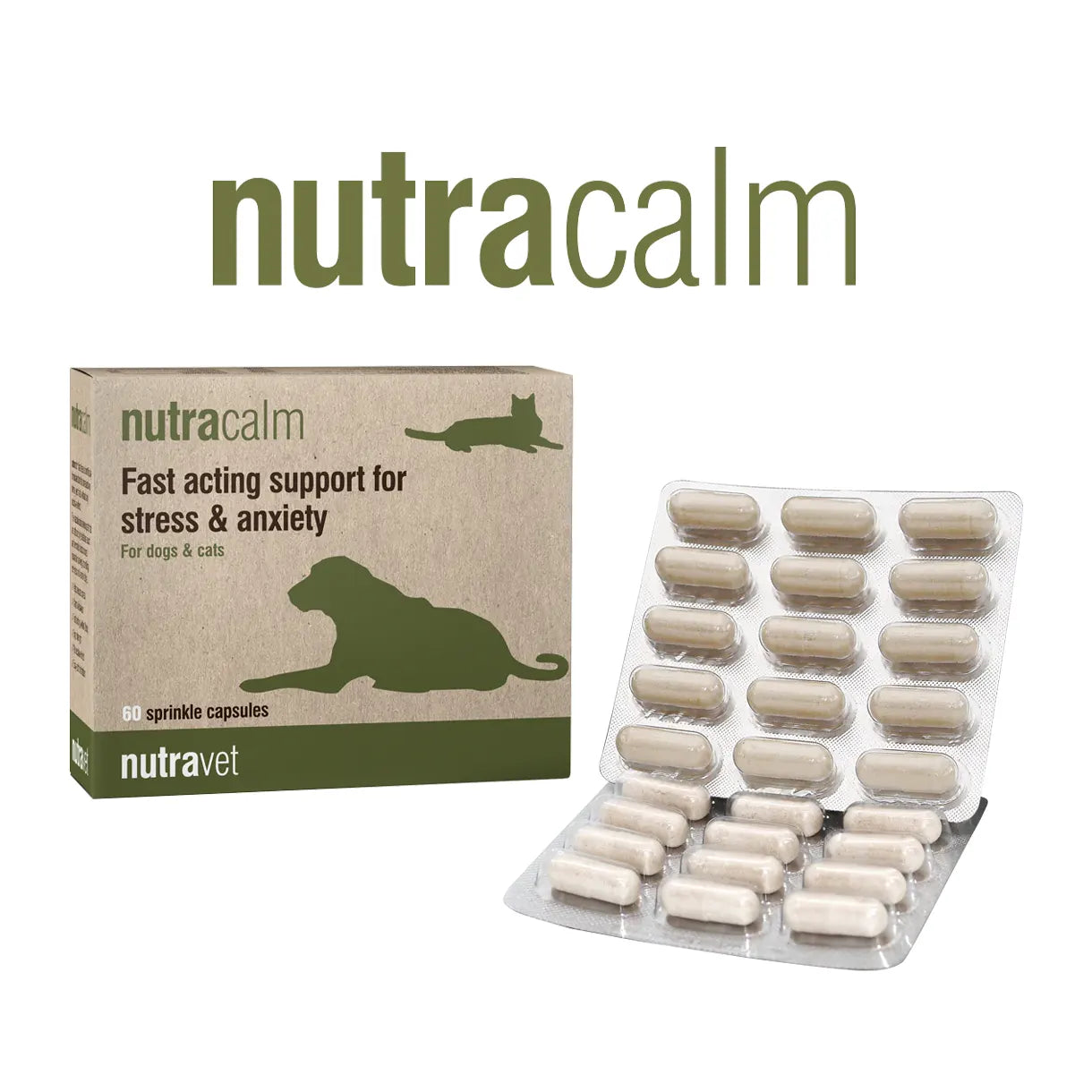 Nutravet | Nutracalm Stress & Anxiety Care For Pets 60 caps