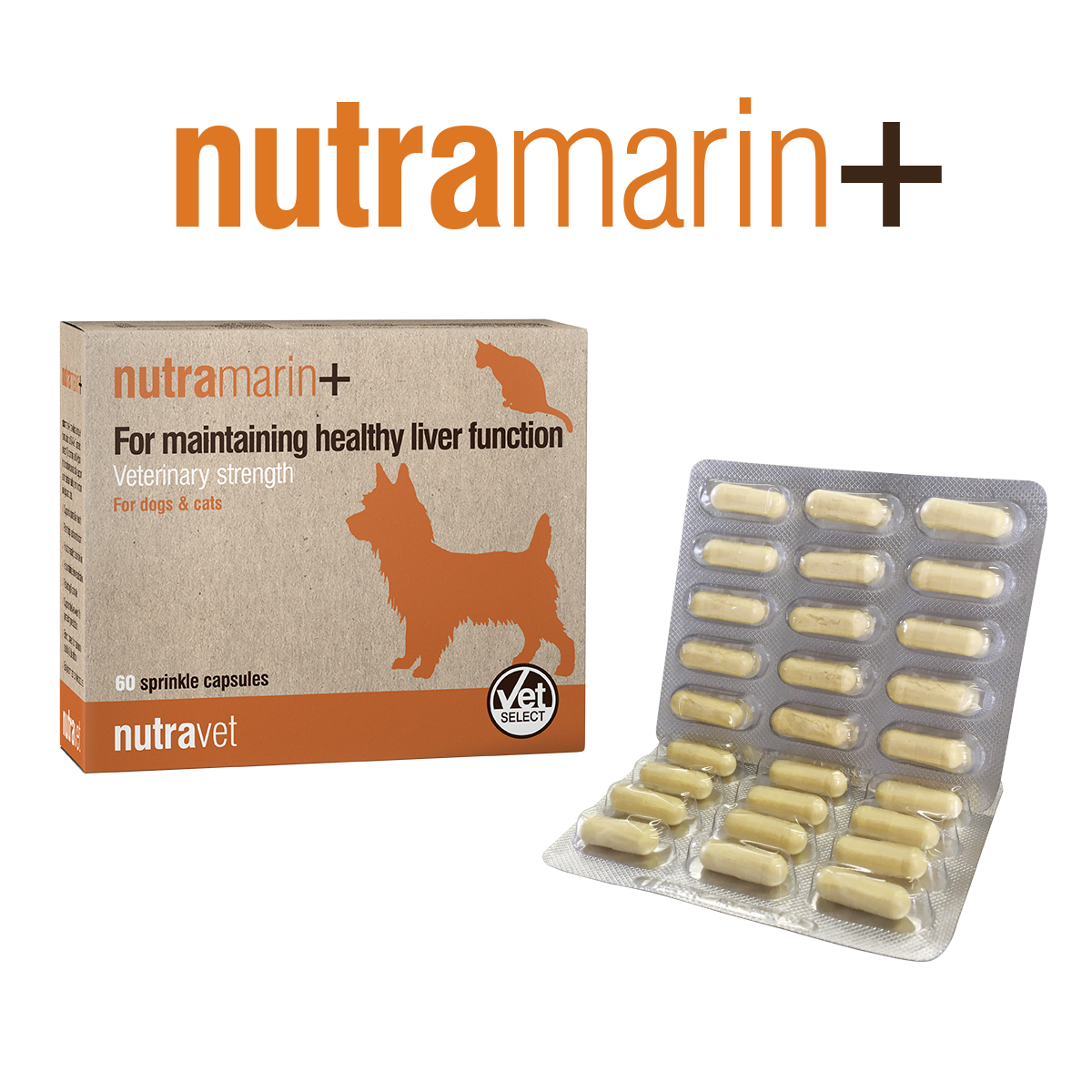 Nutramarin+ (SAMe 100mg Liver Supplement for Dogs & Cats) 60 caps