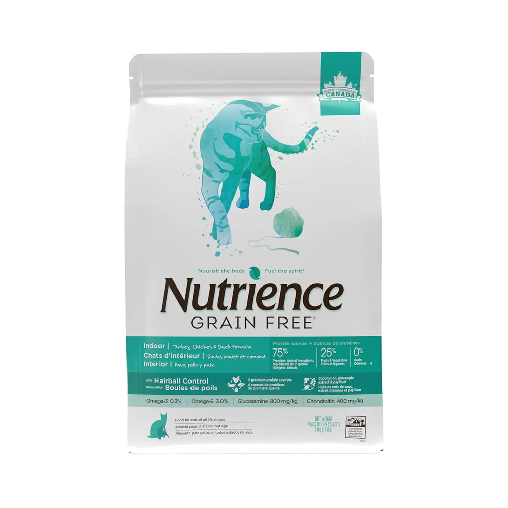 Nutrience Grain Free Cat Food - Indoor Cat – Turkey, Chicken & Duck 2.5kg