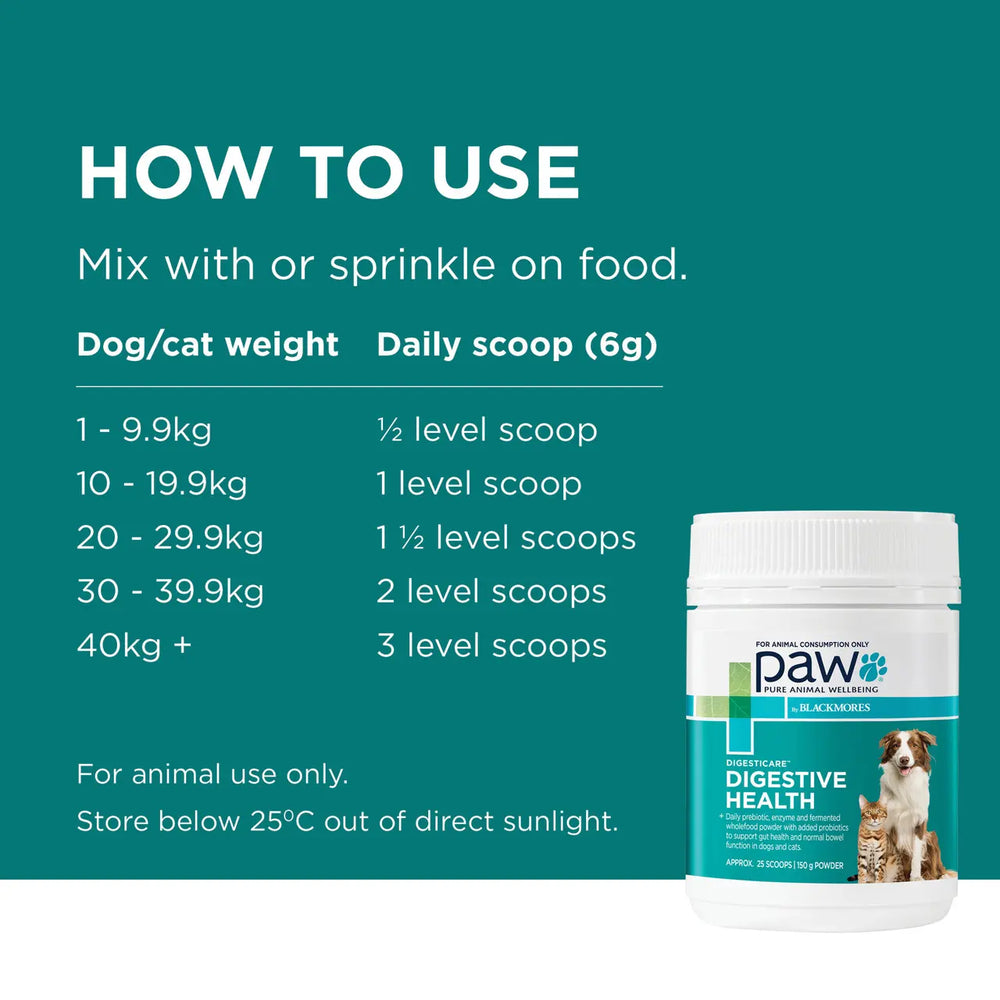 PAW - DigestiCare (Digestive Supplement for Dogs & Cats) 150g
