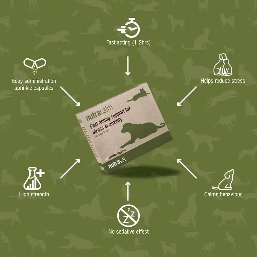 Nutravet | Nutracalm Stress & Anxiety Care For Pets 60 caps