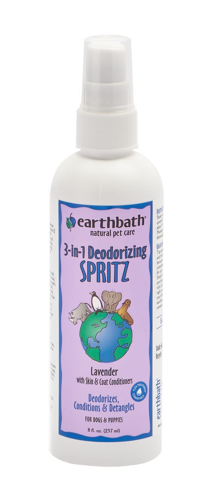Earthbath 3 in 1 Deodorizing Spritz - Lavender with Skin & Coat Conditioners 8oz