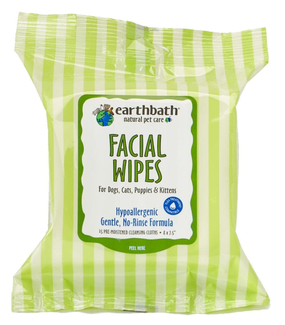 Earthbath Hypoallergenic Facial Wipes 25pcs