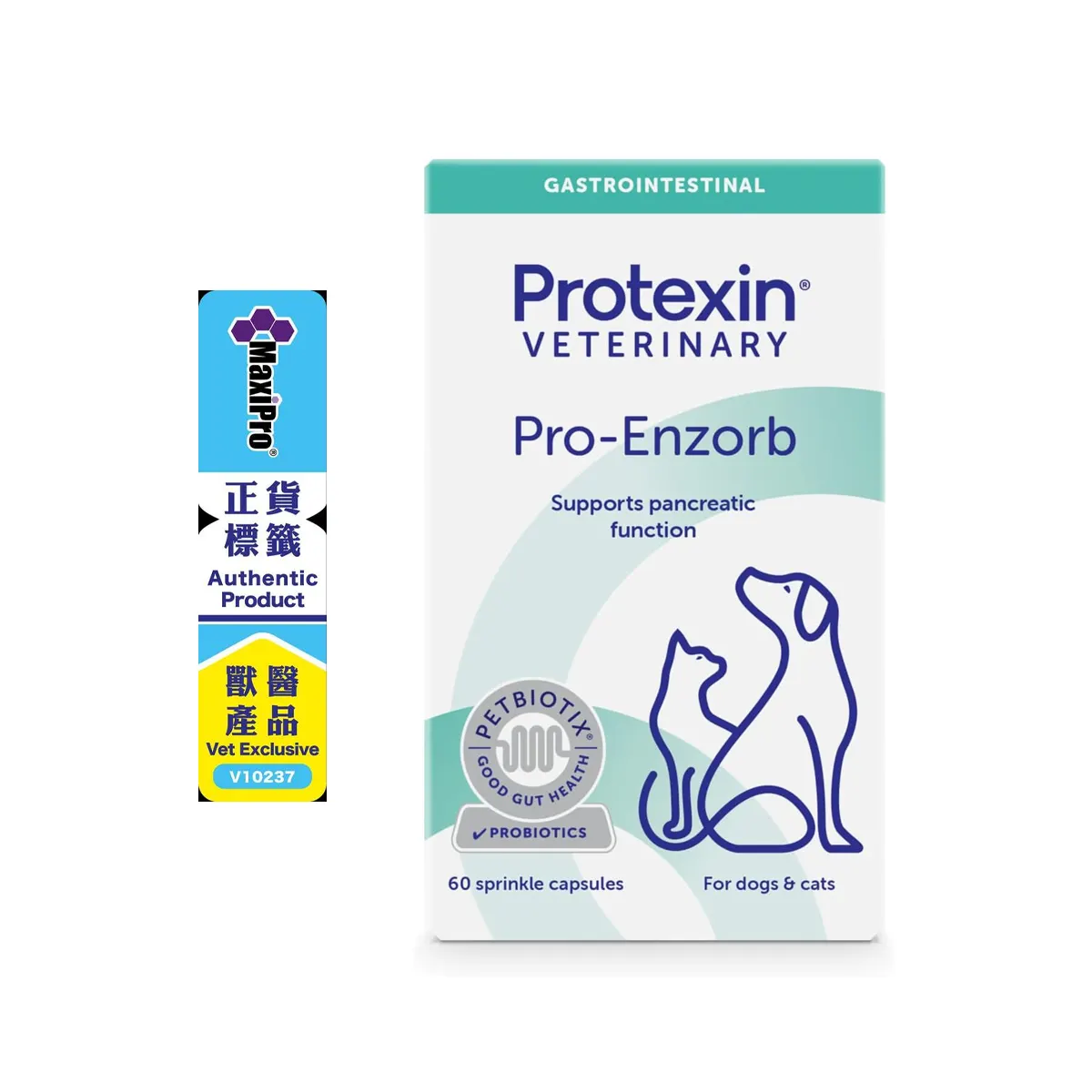 Protexin - PRO-ENZORB (Pancreatic Supplement for Dogs & Cats) 60 Capsules