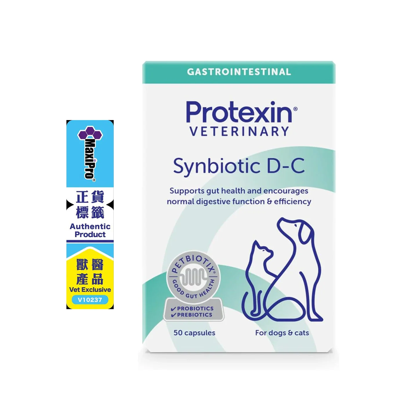 
Protexin | Synbiotic D-C Digestive Supplement 50 Caps | Vetopia
