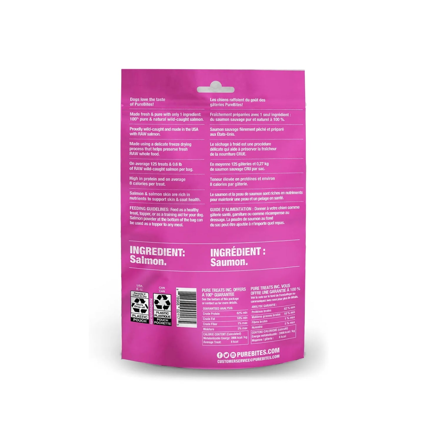 PureBites Freeze Dried Dog Treats - Salmon