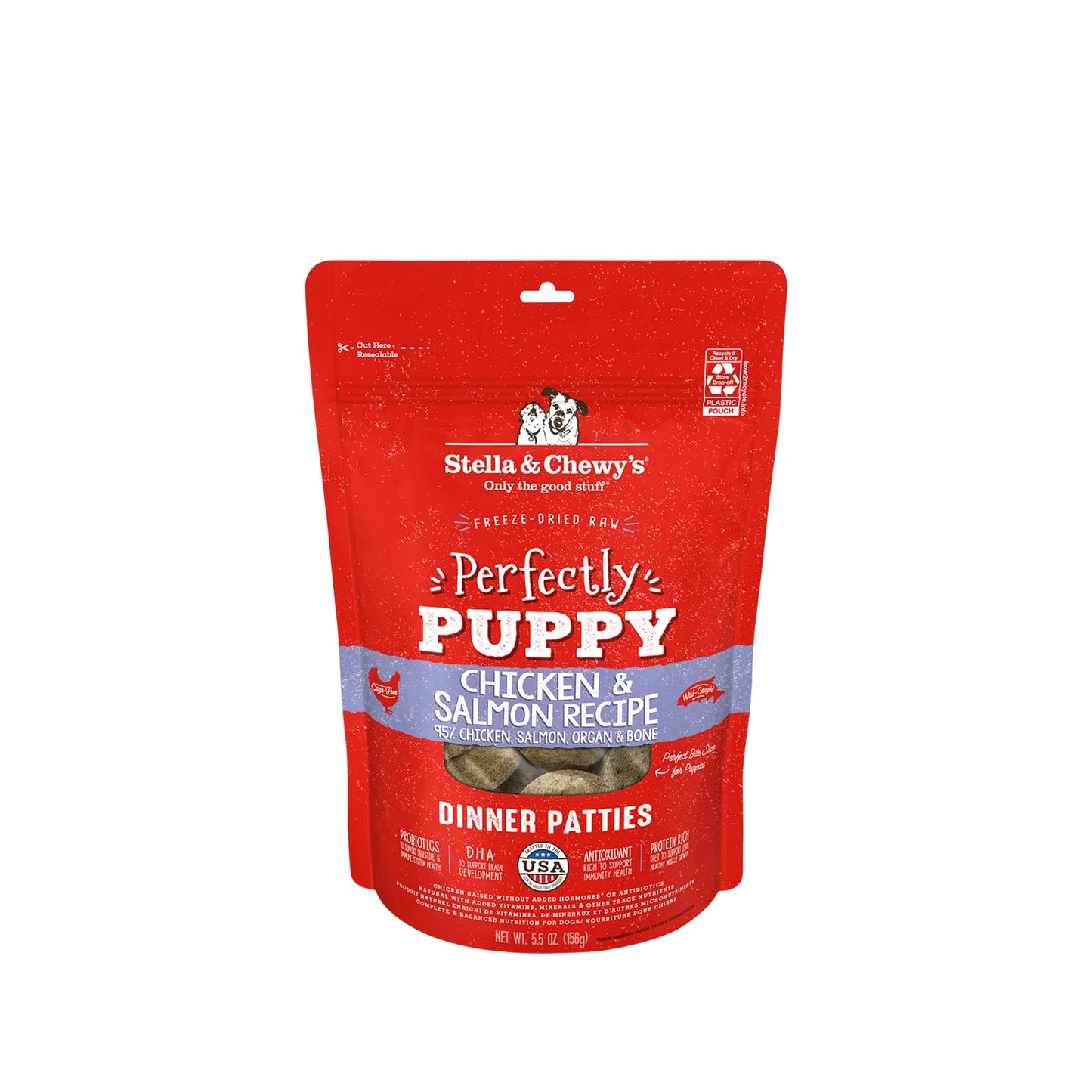 Stella & Chewy's - Freeze Dried Perfectly Puppy Chicken & Salmon Dinner Patties