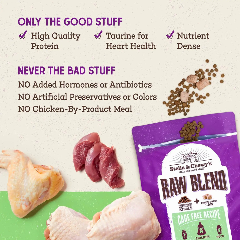 Stella & Chewy's - Freeze Dried Raw Blend Kibble for Cats (Cage Free Recipe)