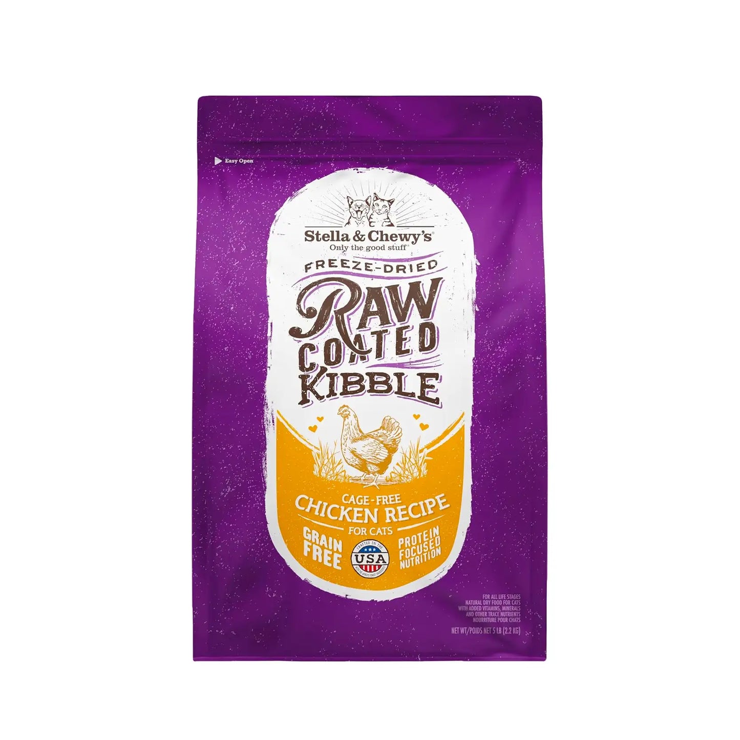 Stella & Chewy's - Freeze Dried Raw Coated Kibble for Cats (Cage-Free Chicken Recipe)