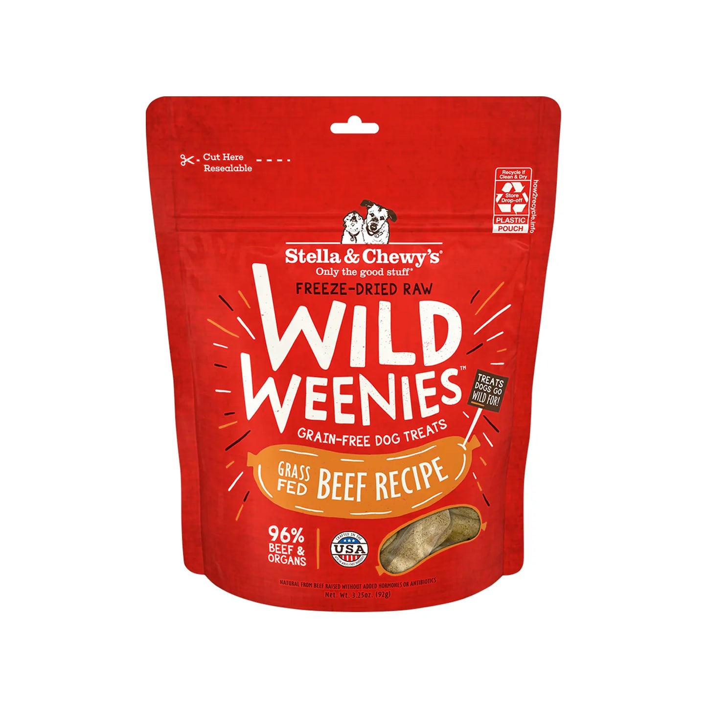 Stella & Chewy's Freeze-Dried Raw Wild Weenies Dog Treats - Beef Recipe