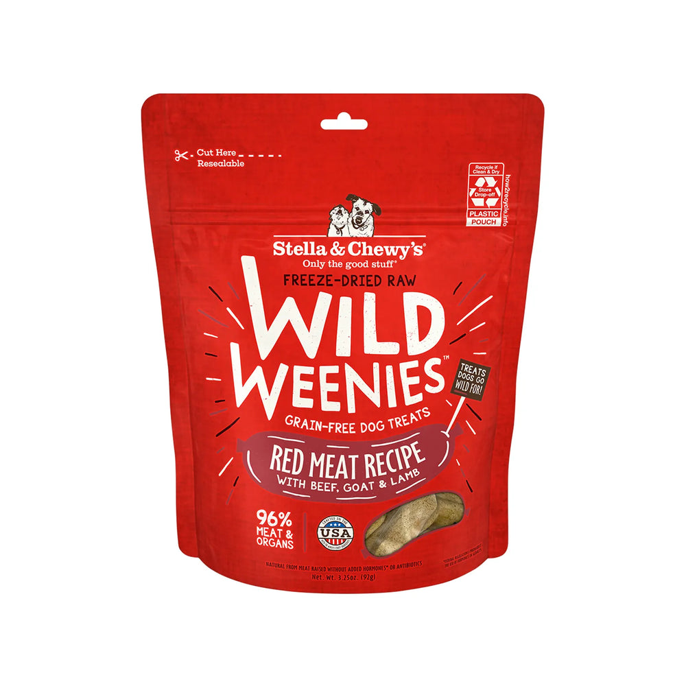 Stella & Chewy's Freeze-Dried Raw Wild Weenies Dog Treats - Red Meat Recipe 3.25oz