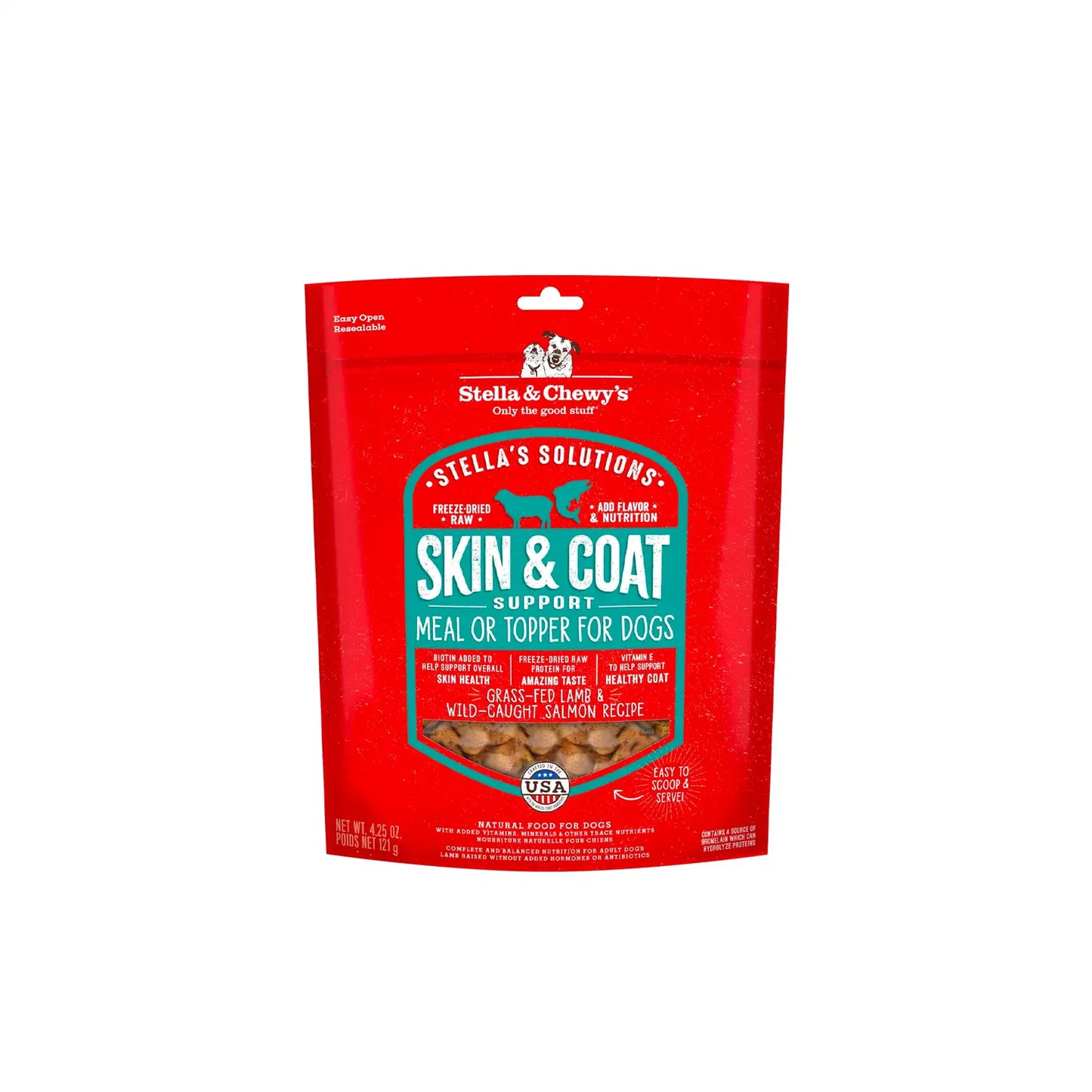 Stella’s Solutions Skin & Coat Boost Grass-Fed Lamb & Wild-Caught Salmon Dinner Morsels f