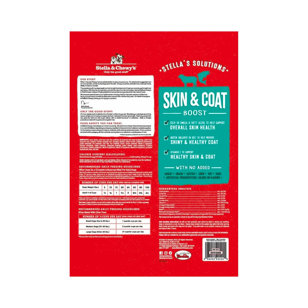 Stella’s Solutions Skin & Coat Boost Grass-Fed Lamb & Wild-Caught Salmon Dinner Morsels f