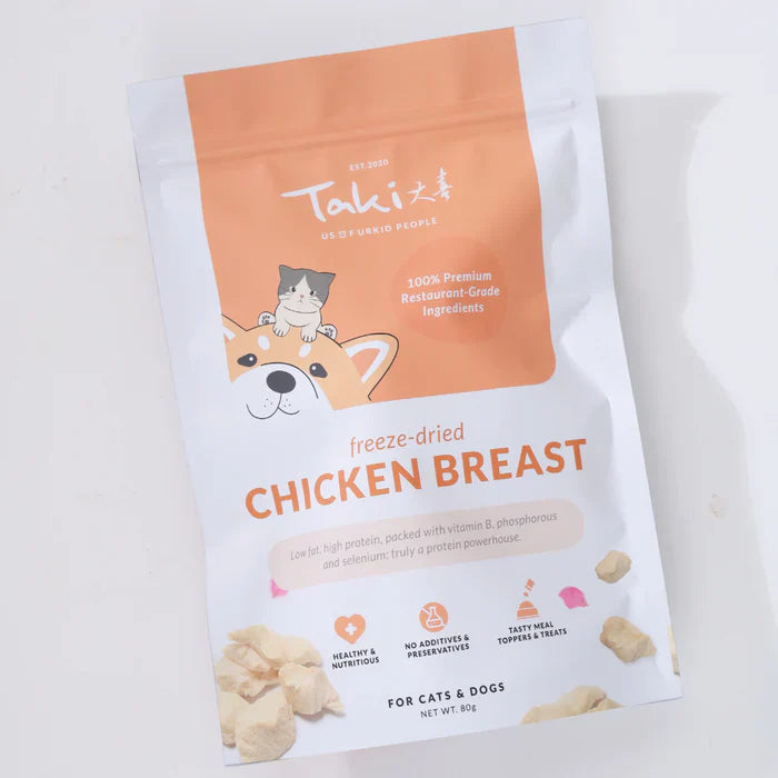 Taki Freeze Dried Treats for Dogs & Cats - Chicken Breast 80g