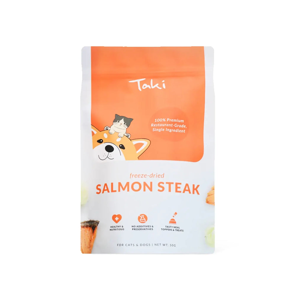 Taki Freeze Dried Treats for Dogs & Cats - Salmon Steak 50g