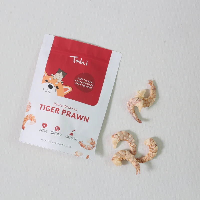 Taki Freeze Dried Treats for Dogs & Cats - Tiger Prawn 30g
