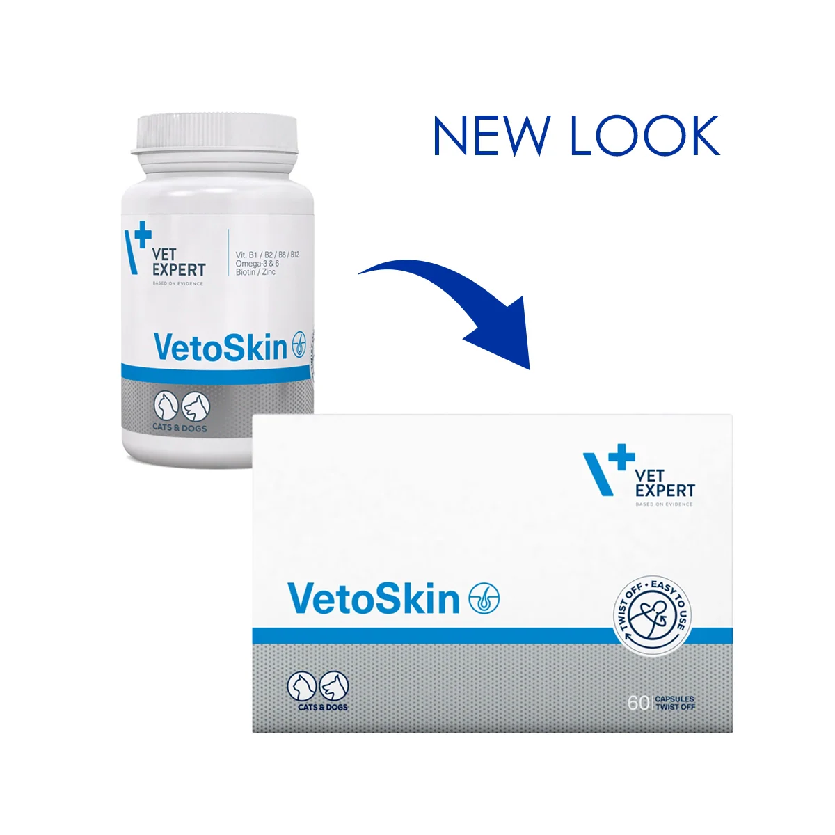 Vet Expert | VetoSkin (Skin & Coat Supplement for Dogs & Cats)
