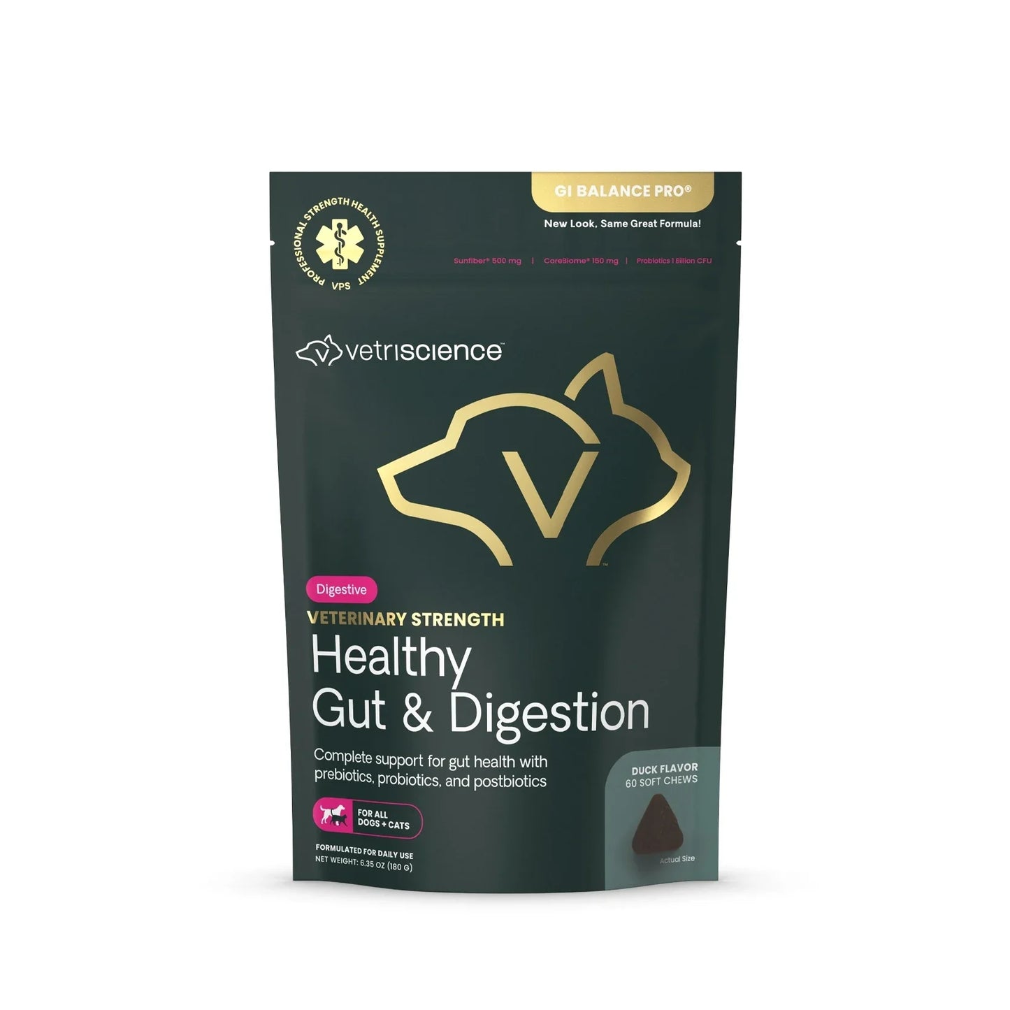 VetriScience - GI Balance PRO Bite-Sized Chews (Digestive Supplements for Dogs & Cats) 60 Chews