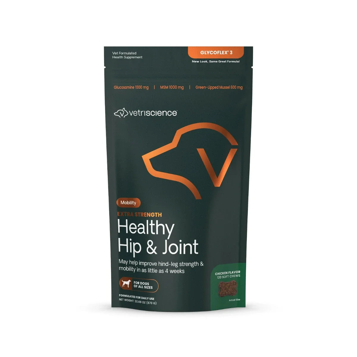 VetriScience - GlycoFlex 3 Bite Sized Chews (Joint Supplements for Dogs) 120 Chews