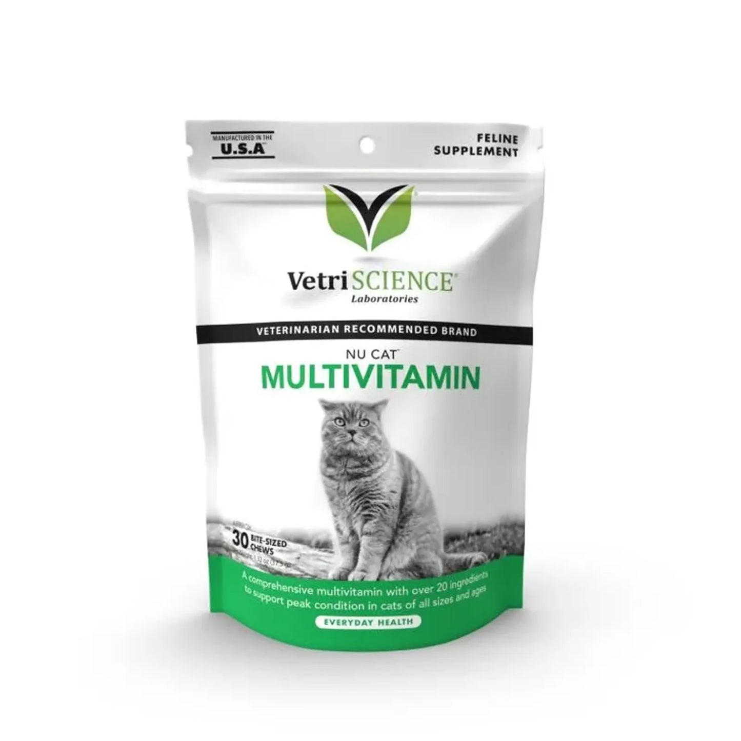 VetriScience - Nu-Cat Multivitamin Bite-Sized Chews - 30 Chews