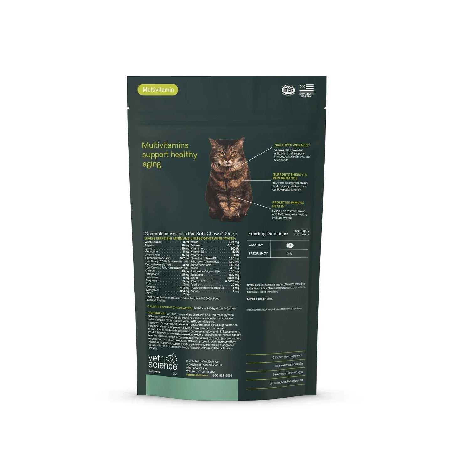VetriScience - Nu Cat Senior Multivitamin Bite-Sized Chews (30 Chews)