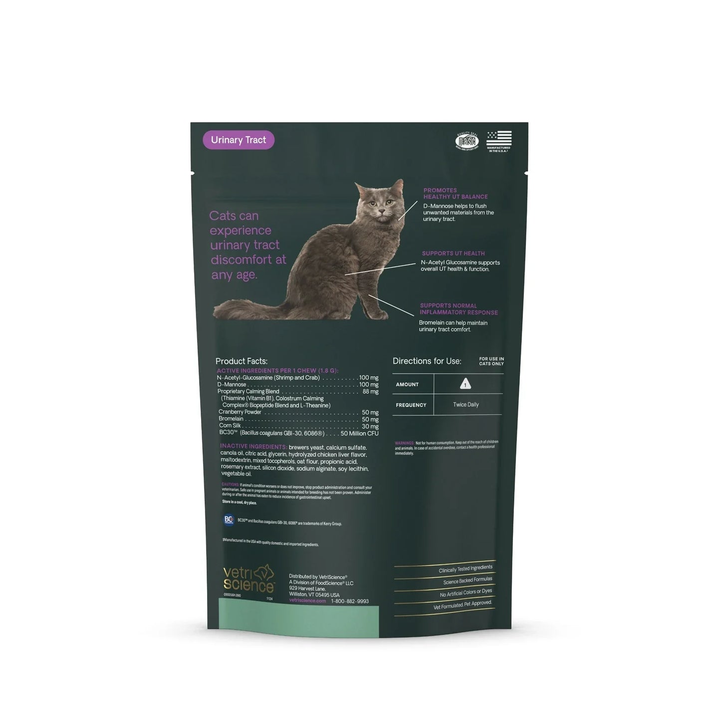 VetriScience - UT Strength Pro (Urinary Tract Supplements for Cats) 90 Bite-Sized Chews