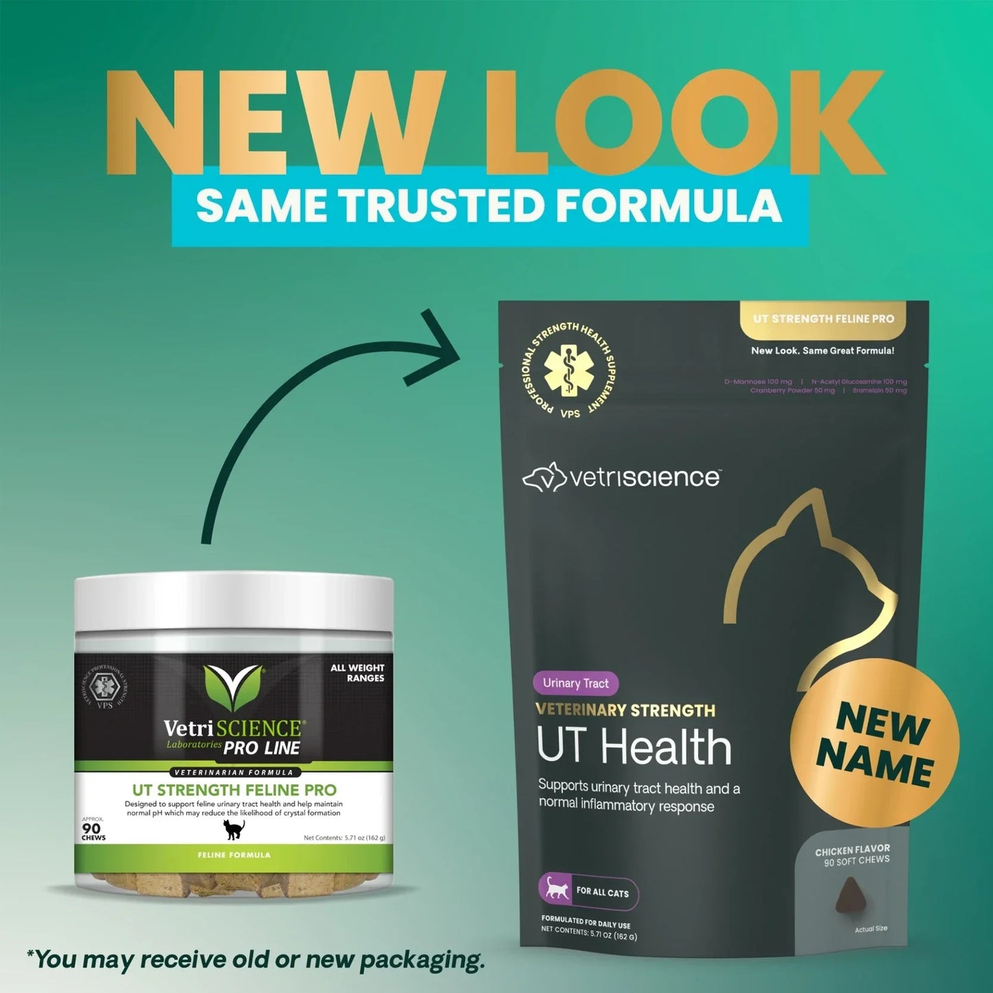 VetriScience - UT Strength Pro (Urinary Tract Supplements for Cats) 90 Bite-Sized Chews