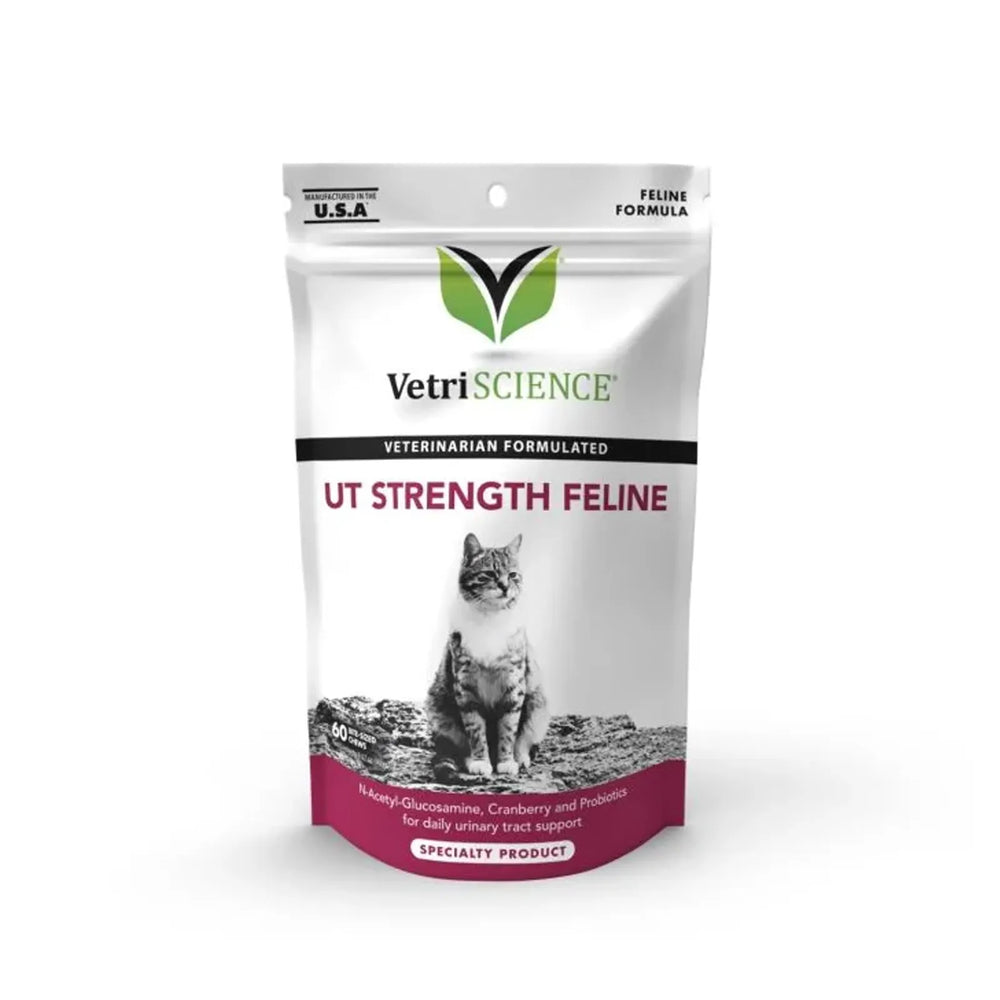 VetriScience - UT Strength Urinary Tract Cat Supplement - 60 Bite-Sized Chews