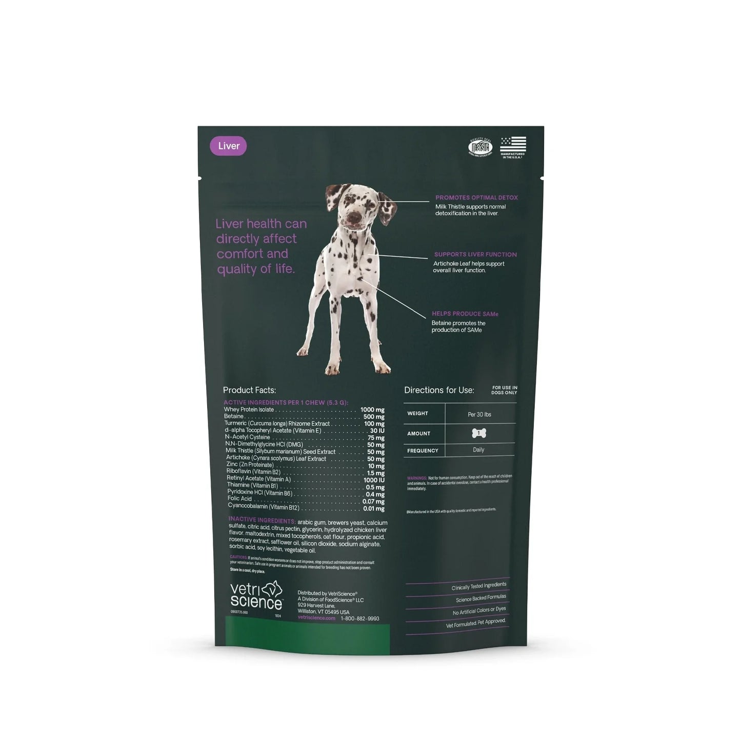 VetriScience - Vetri Liver Canine Bite-Sized Chews (Liver Supplements for Dogs) 60 Chews