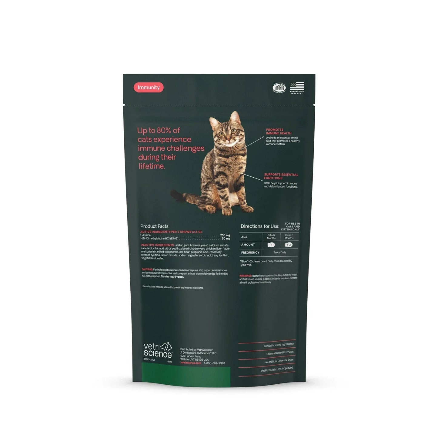 VetriScience | Vetri Lysine Plus Bite-Sized Chews for Cats | Vetopia