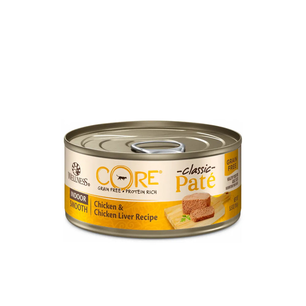 Wellness CORE Grain Free Cat Canned Food - Indoor Chicken, Chicken Liver & Turkey 5.5oz