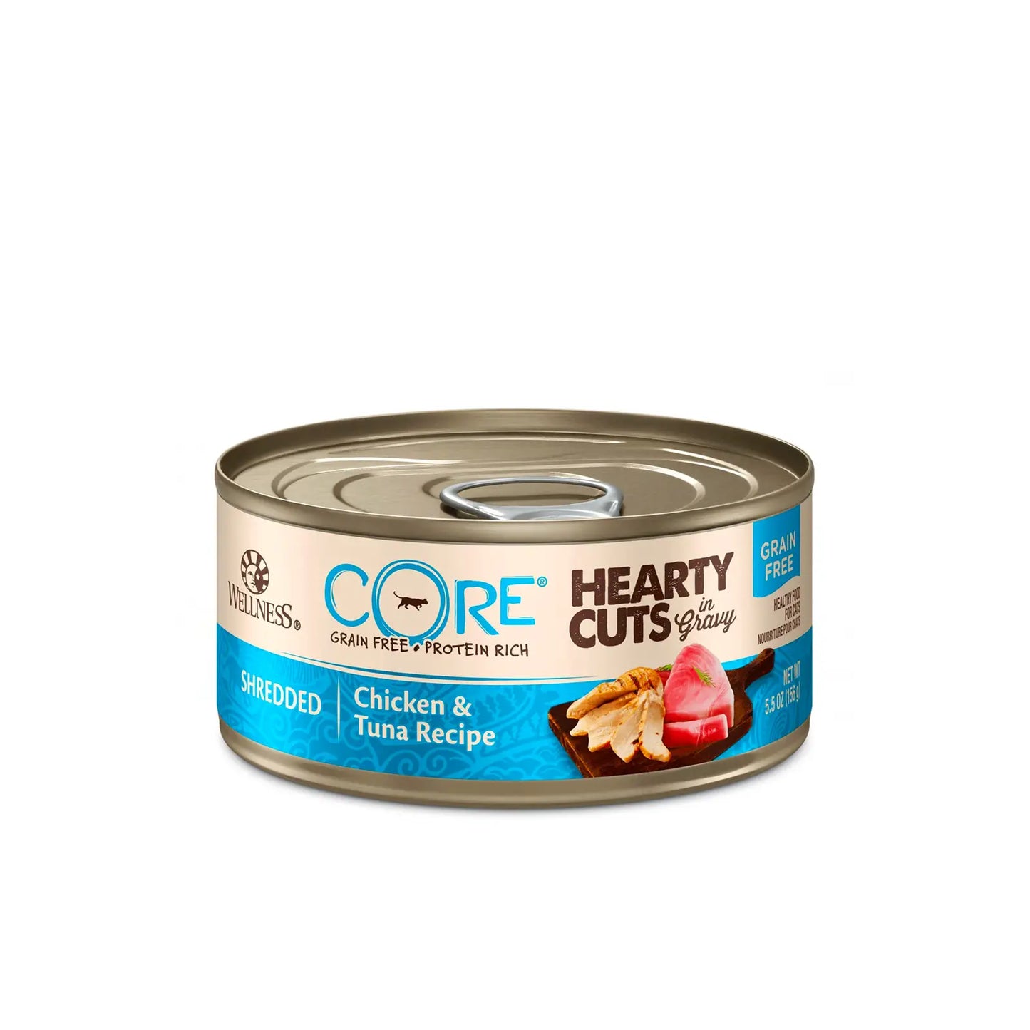 Wellness CORE Hearty Cuts For Cats - Grain Free Chicken & Tuna Can 5.5oz