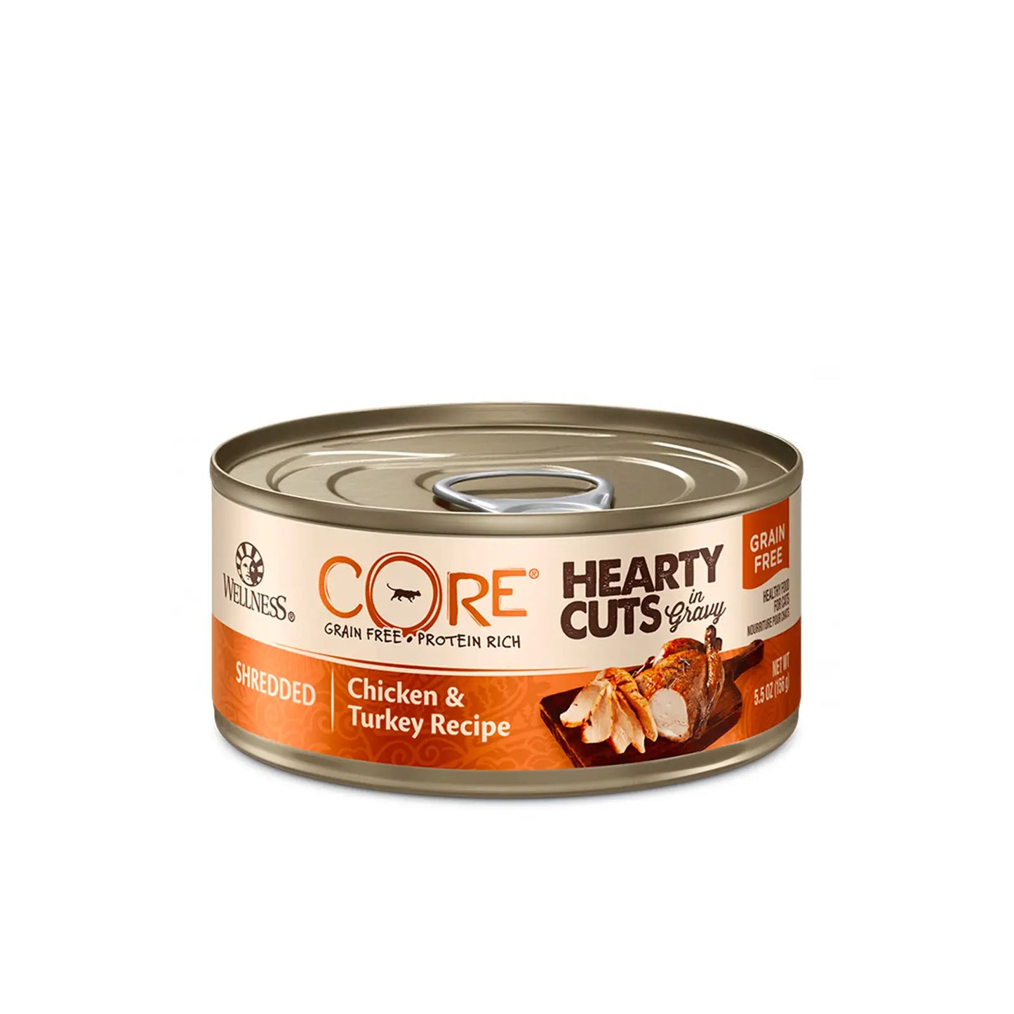 Wellness CORE Hearty Cuts For Cats - Grain Free Chicken & Turkey Can 5.5oz