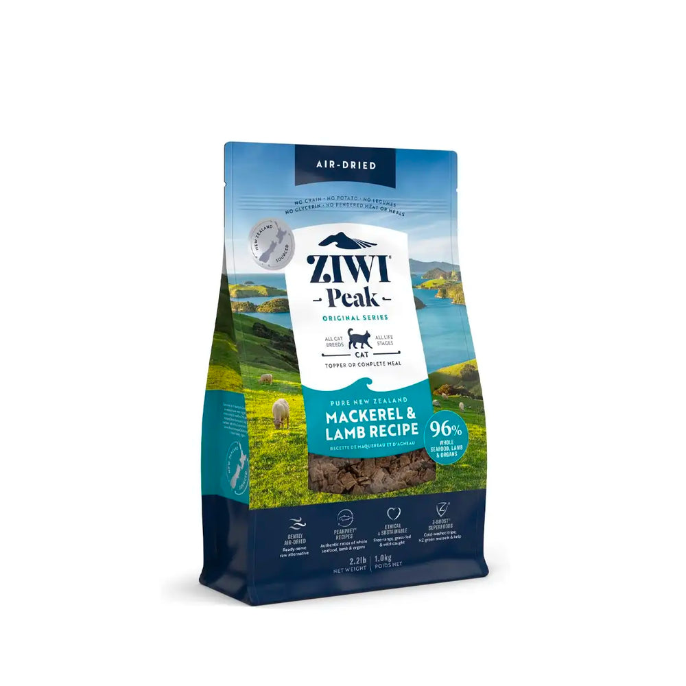 ZiwiPeak Air-Dried Cat Food - Mackerel & Lamb Recipe