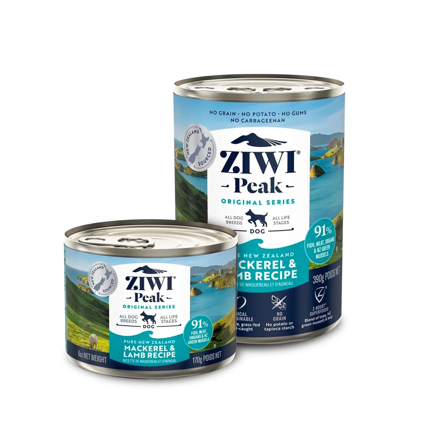 ZiwiPeak Moist Dog Food - Mackerel & Lamb Recipe