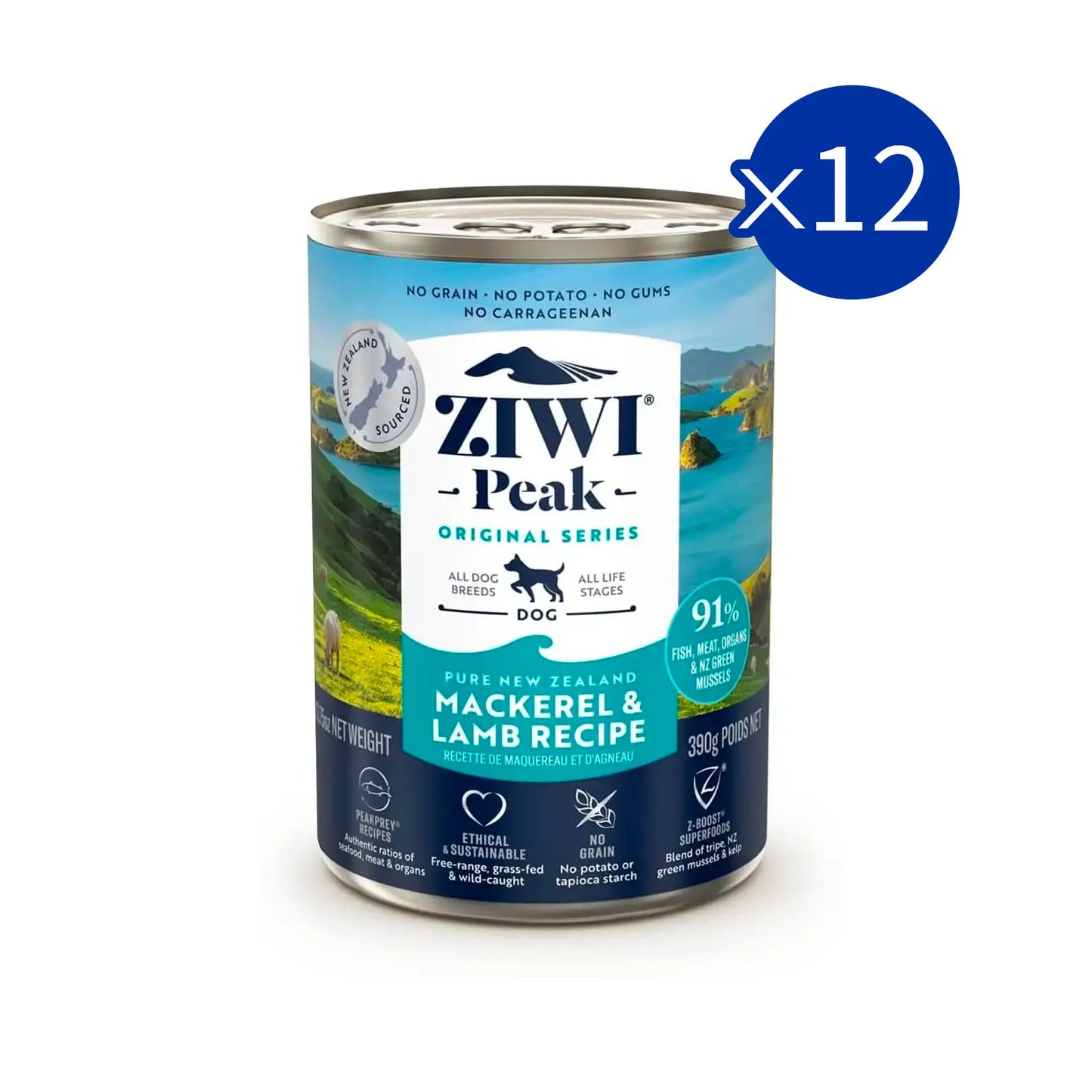 ZiwiPeak Moist Dog Food - Mackerel & Lamb Recipe