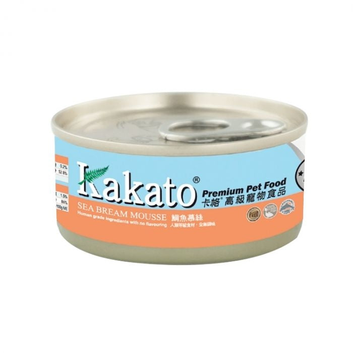 Kakato - Sea Bream Mousse (Dogs & Cats) canned from Vetopia