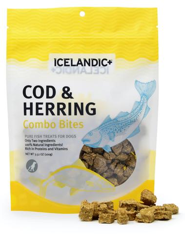 Icelandic+ Cod & Herring Combo Bites Fish Dog Treat 3.52oz