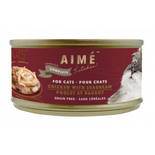 Load image into Gallery viewer, Aime Kitchen Classic Complete Cans For Cats - Chicken with Seabream 85g
