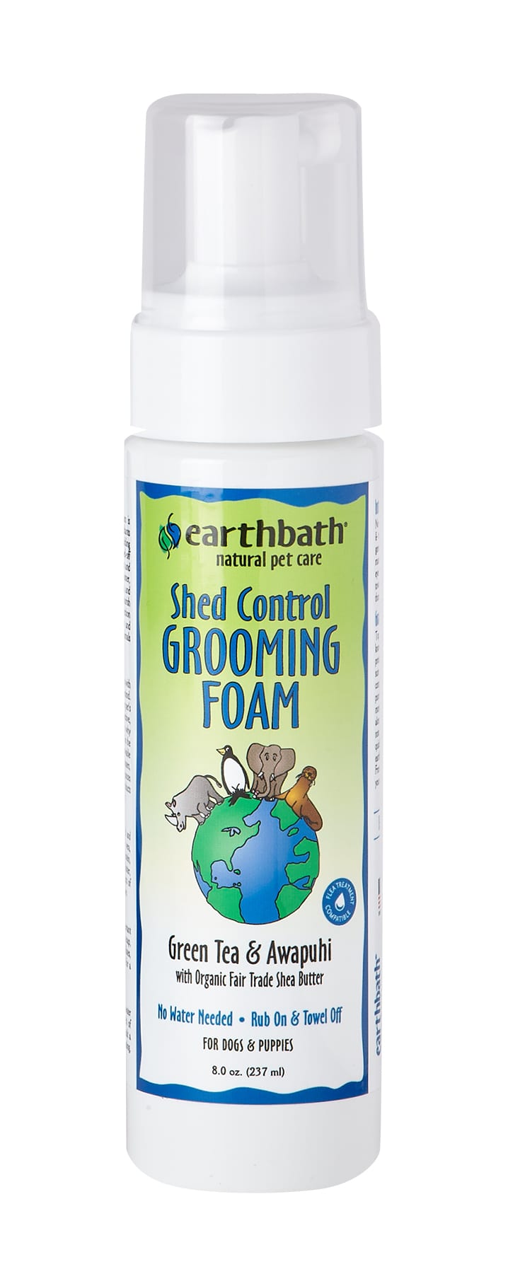 Load image into Gallery viewer, Earthbath Waterless Grooming Foam - Shed Control With Green Tea &amp;amp; Awapuhi 8oz
