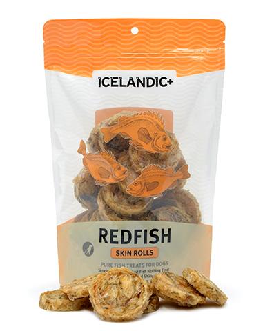 Load image into Gallery viewer, Icelandic+ Redfish Skin Rolls Dog Treat 3oz
