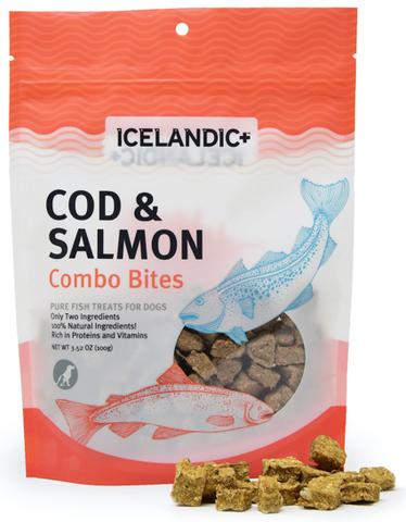 Icelandic+ Cod & Salmon Combo Bites Fish Dog Treat 3.52oz